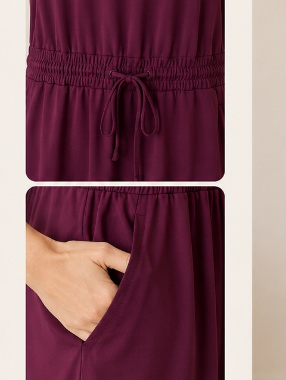 Lou & Grey by Loft Athleisure Dress Small Drawstring Waist Pockets - Picture 4 of 8